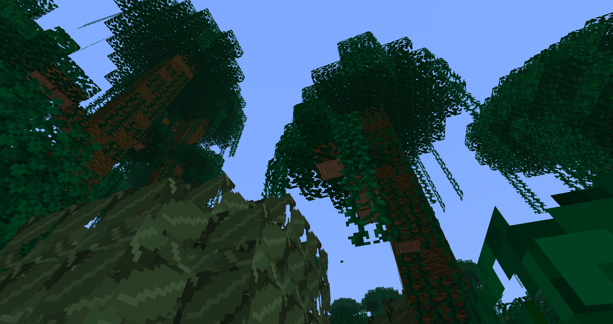 This is a tropical biome with palm trees and Jungle Trees