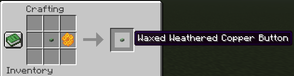 Combine any aged button (like this Weathered variant) with a honeycomb to prevent further oxidation. 🛡️