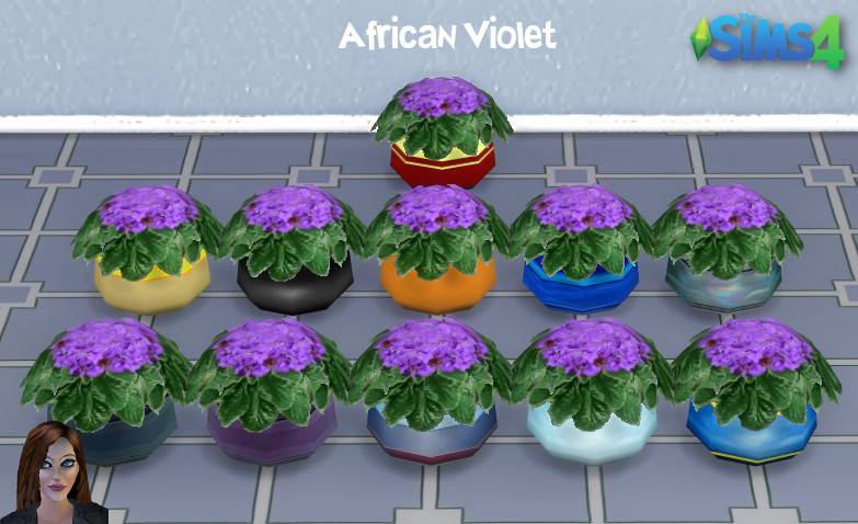African Violet swatches