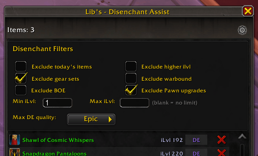 Settings Panel