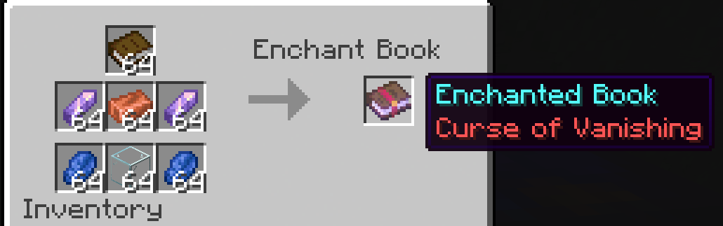 Thumbnail Curse of Vanishing Crafting Recipe