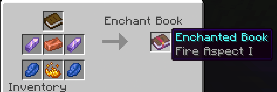 Thumbnail Fire Aspect Lv.1 Crafting Recipe