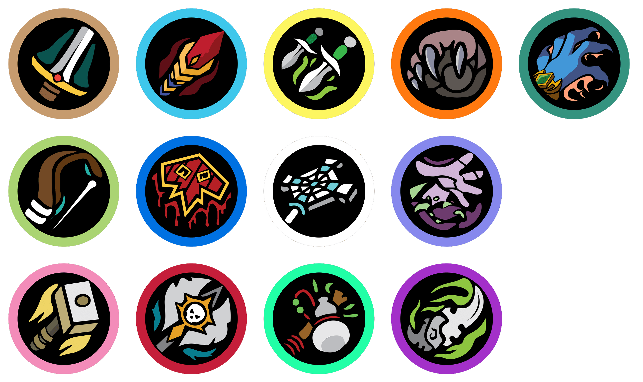 Class Icon (Border: Class Color) Preview. 