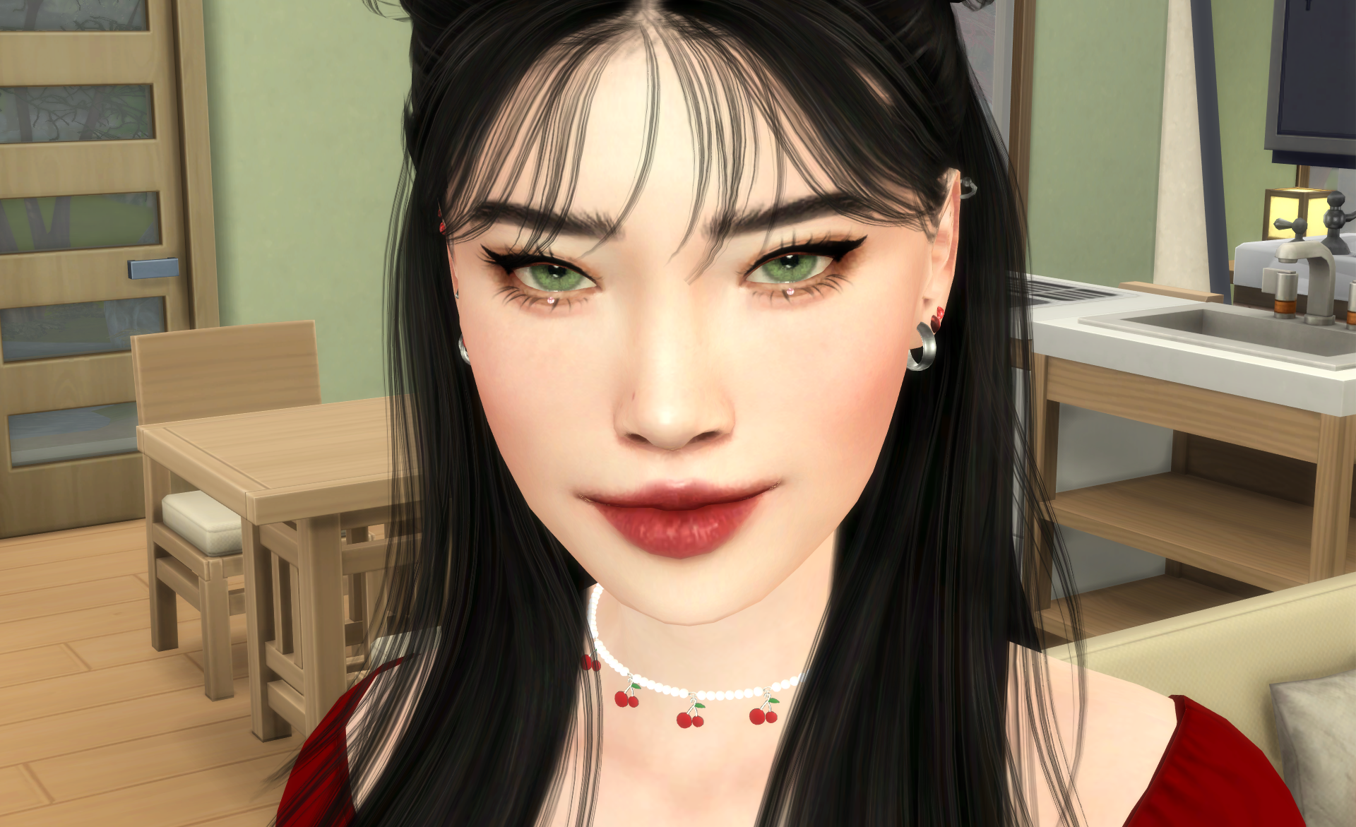 Thumbnail The original EL01 matte eyeliner version.
Classic sharp cat eyeliner with a smooth matte finish.
This version remains unchanged and is included in the download alongside the new Soft Shimmer edition.