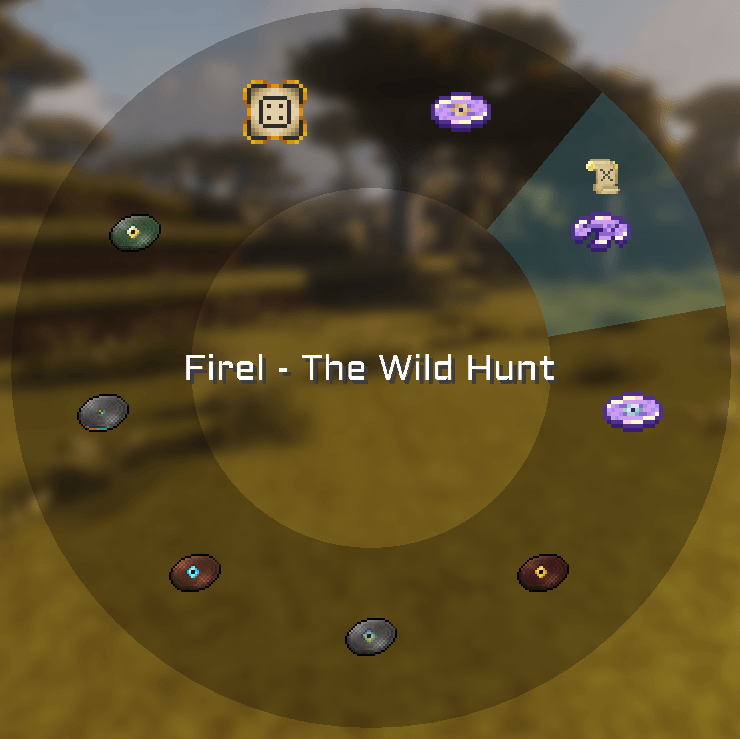 Thumbnail The song currently playing displays with an Ars Nouveau Deny Scroll. Interacting will stop playback.