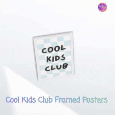 Cool Kids Club Framed Posters (400 x 400 px).gif