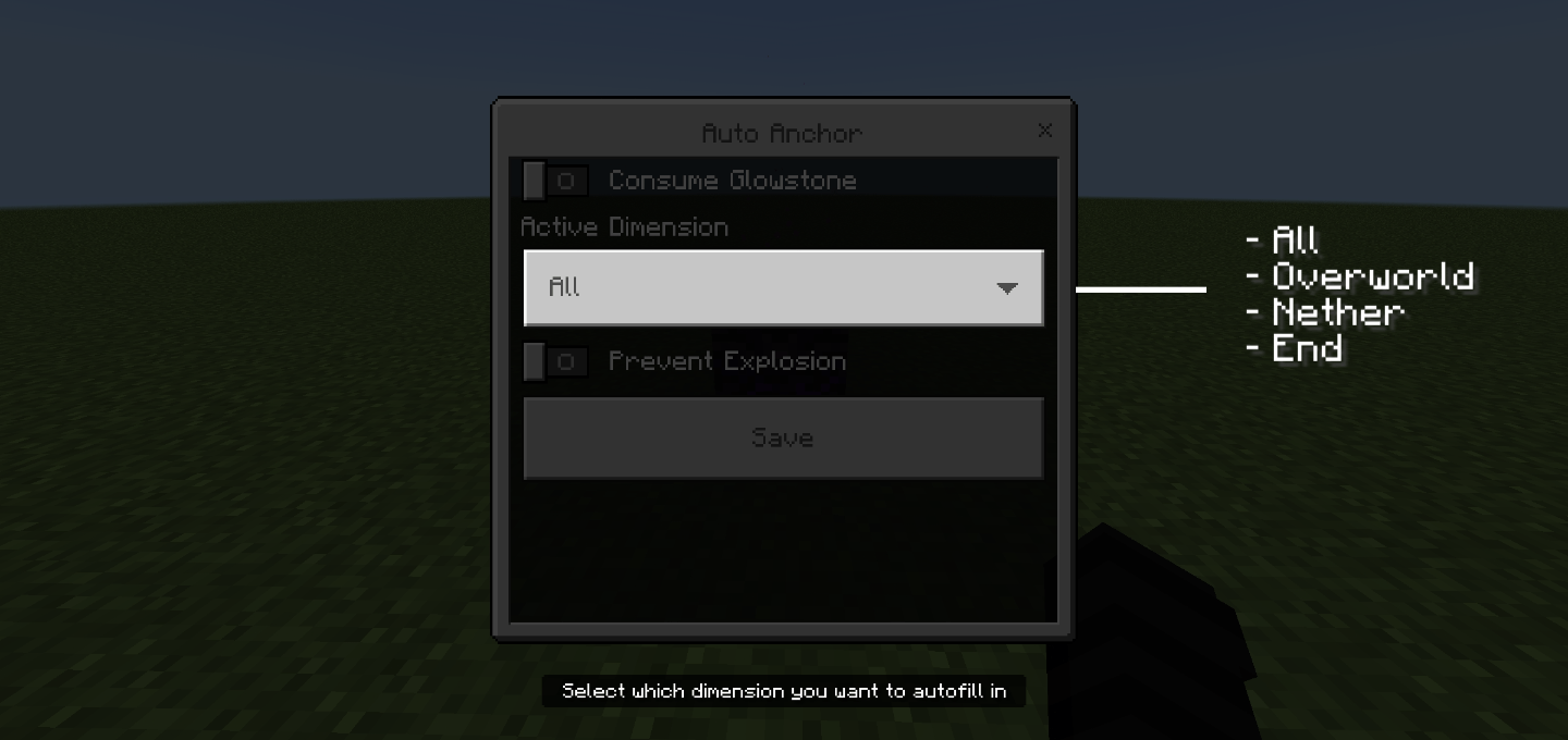 Auto Anchor Active Dimension