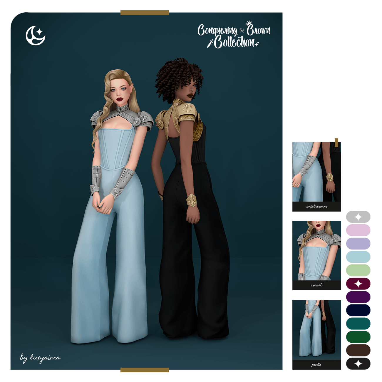 Luxy_ConqueringTheCrownCollection_Corset+Pants+WristArmor.png