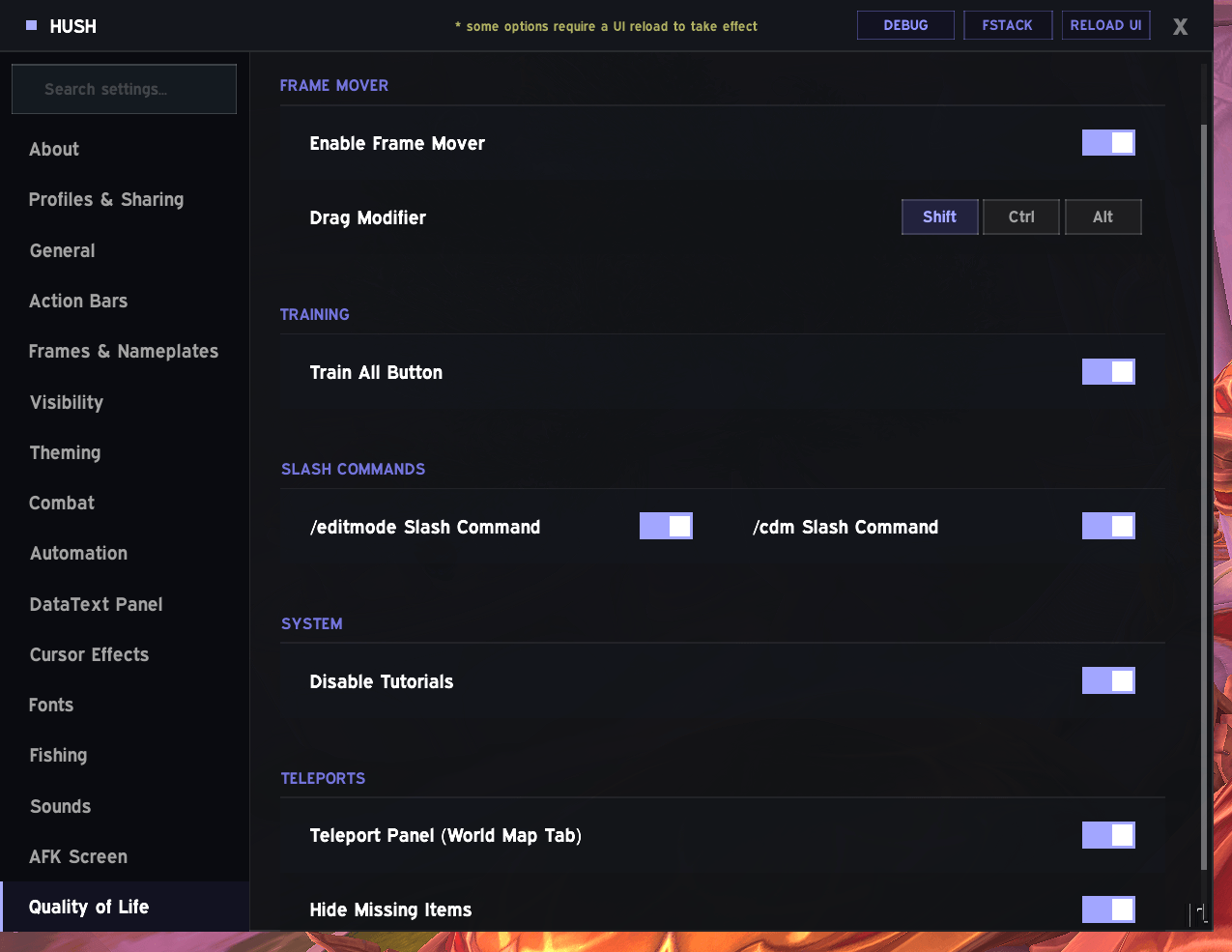 Thumbnail QOL Settings
