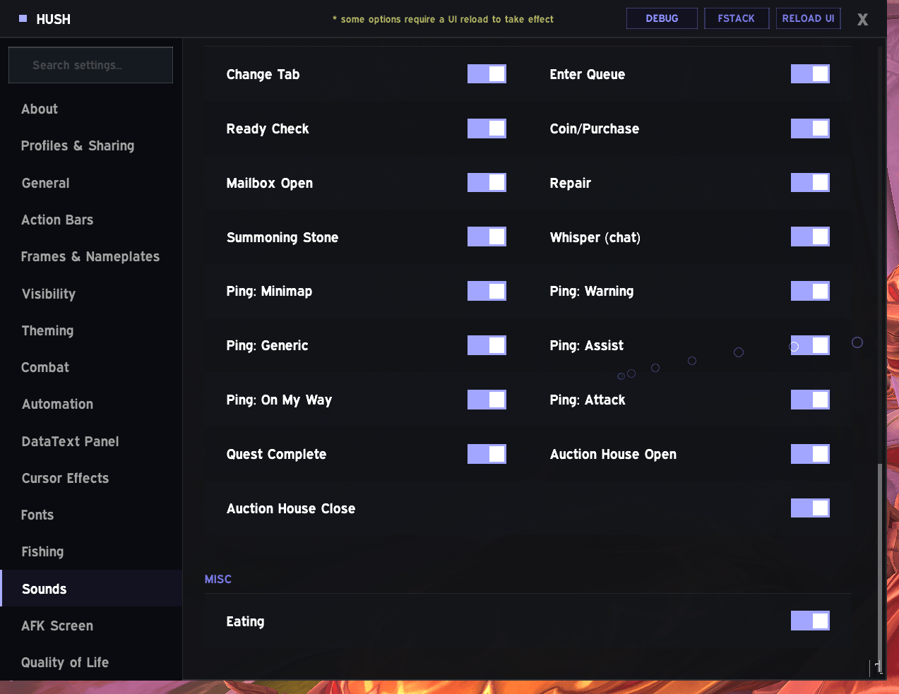 Thumbnail Sound Settings
