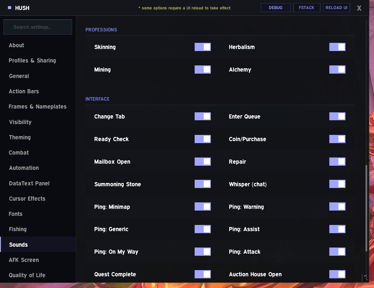 Thumbnail Sound Settings