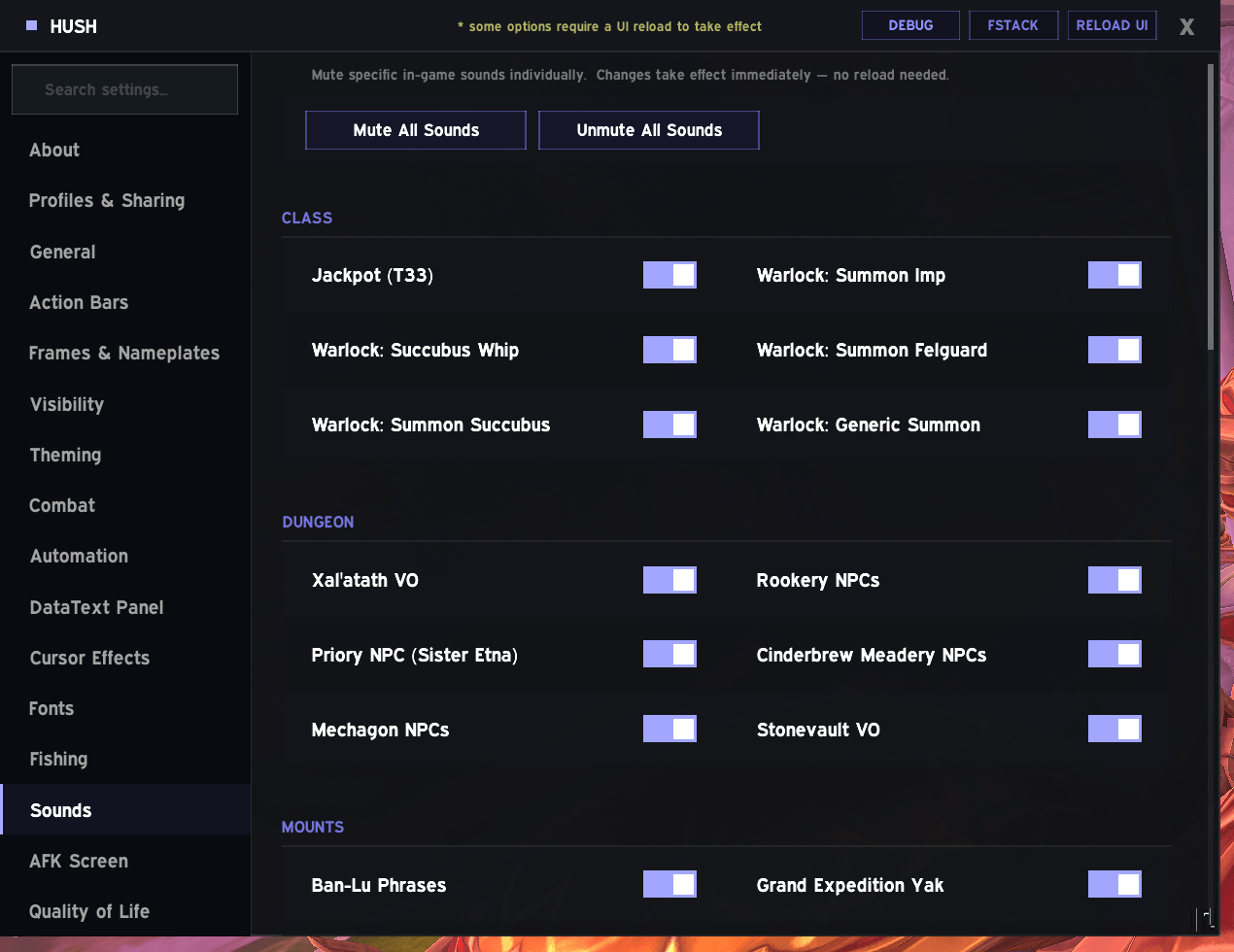Thumbnail Sound Settings