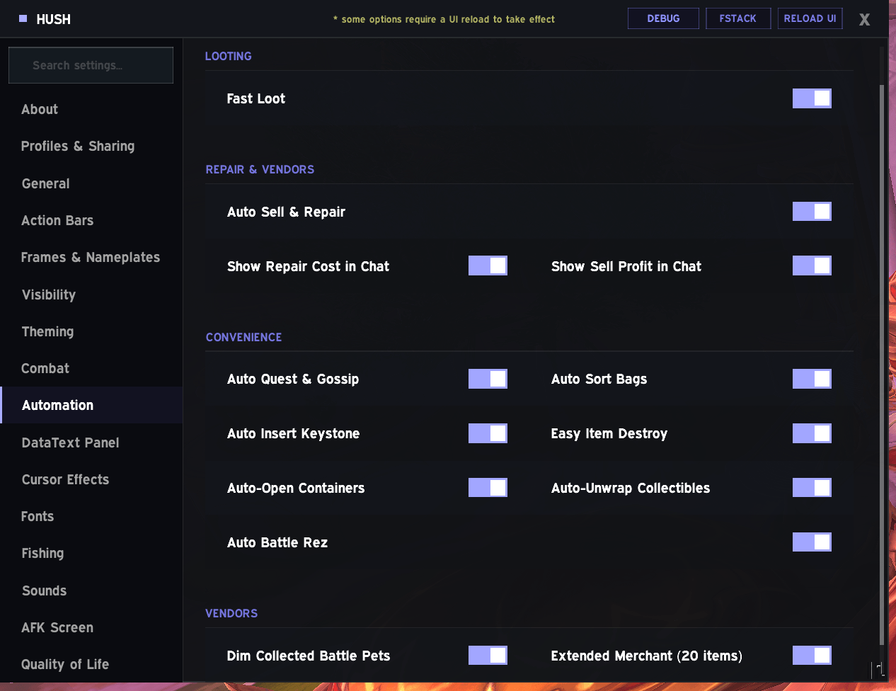 Thumbnail Automation Settings