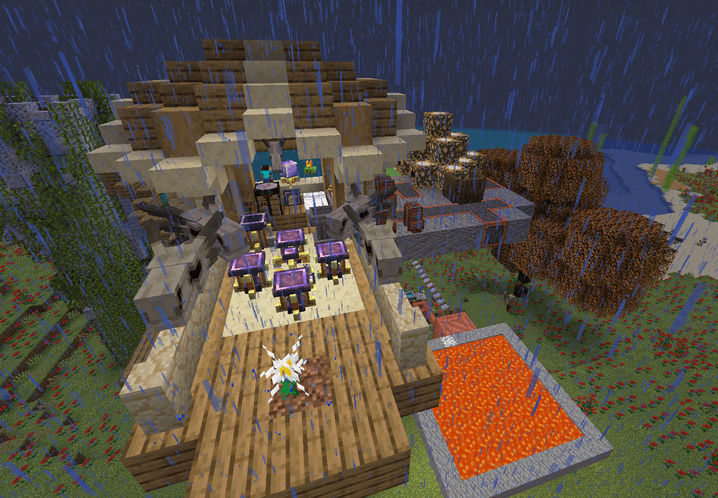 we got botania, ars nouvaue, ice and fire, create mod, project e, sophisticated backpacks, and more all in 1 screenshot