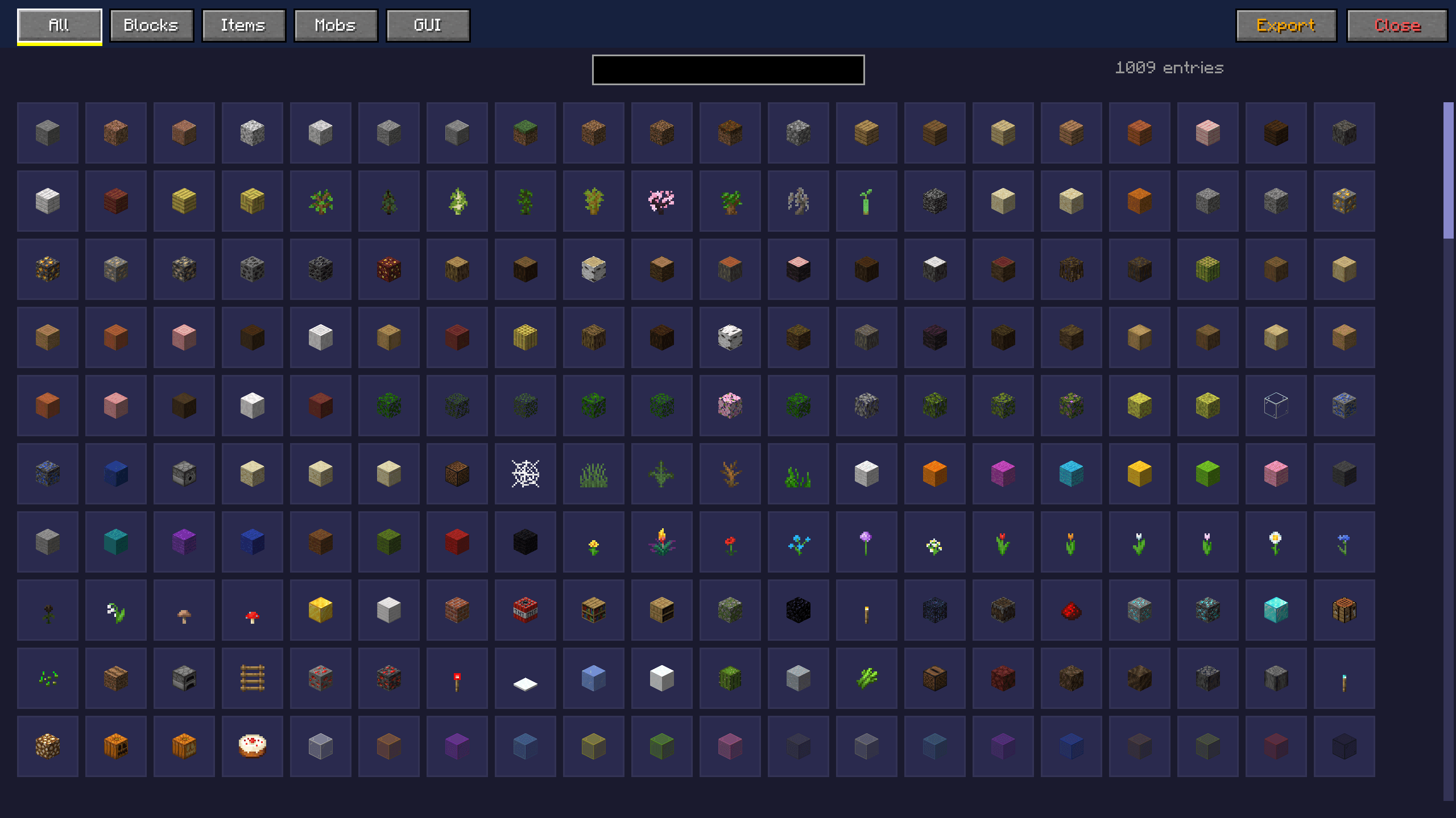 Browse Menu of Live Texture Editor