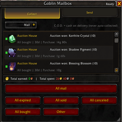 Goblin Mailbox Collect Tab