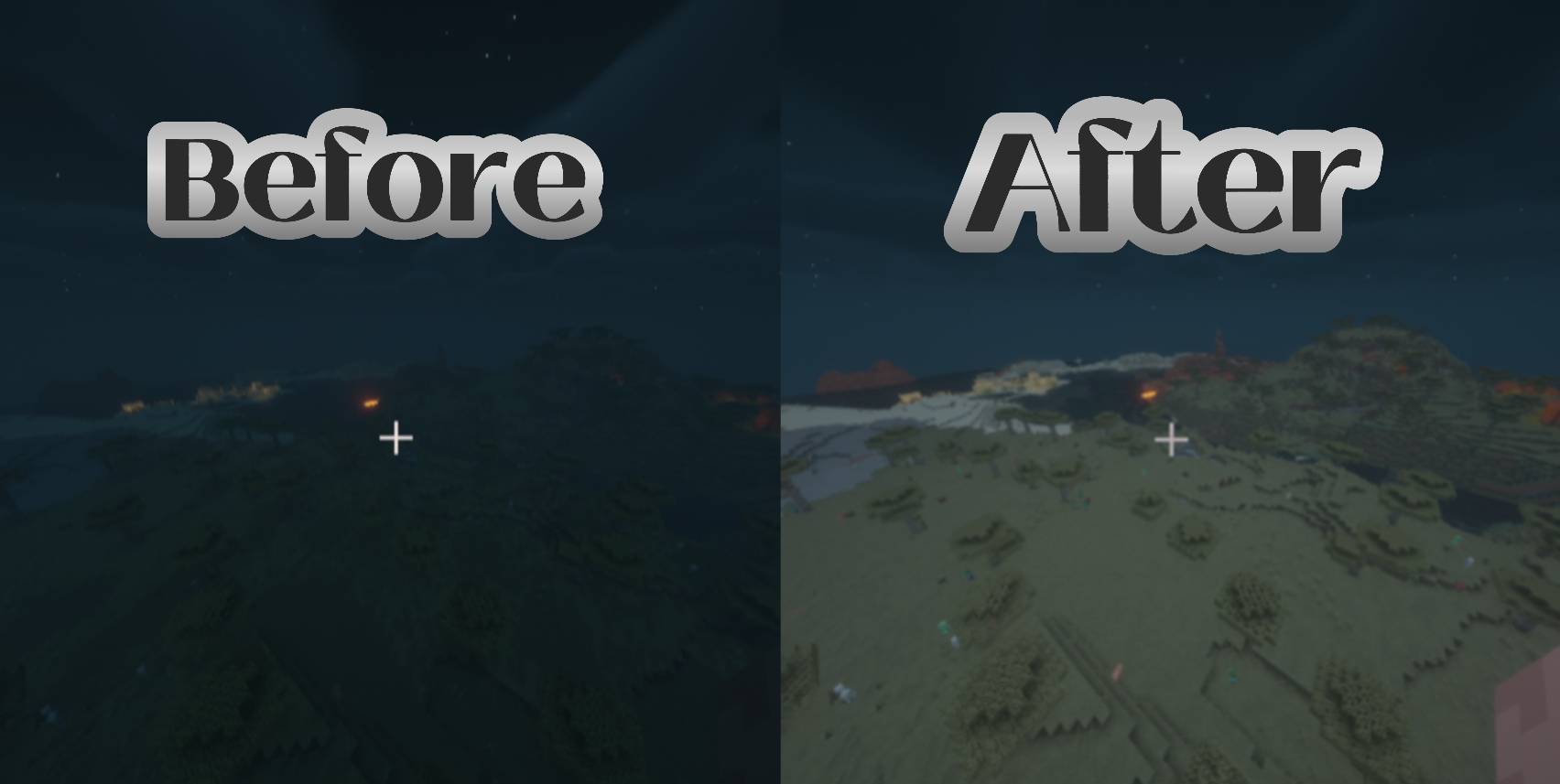 BeforeAfterComplementaryShaders.jpg