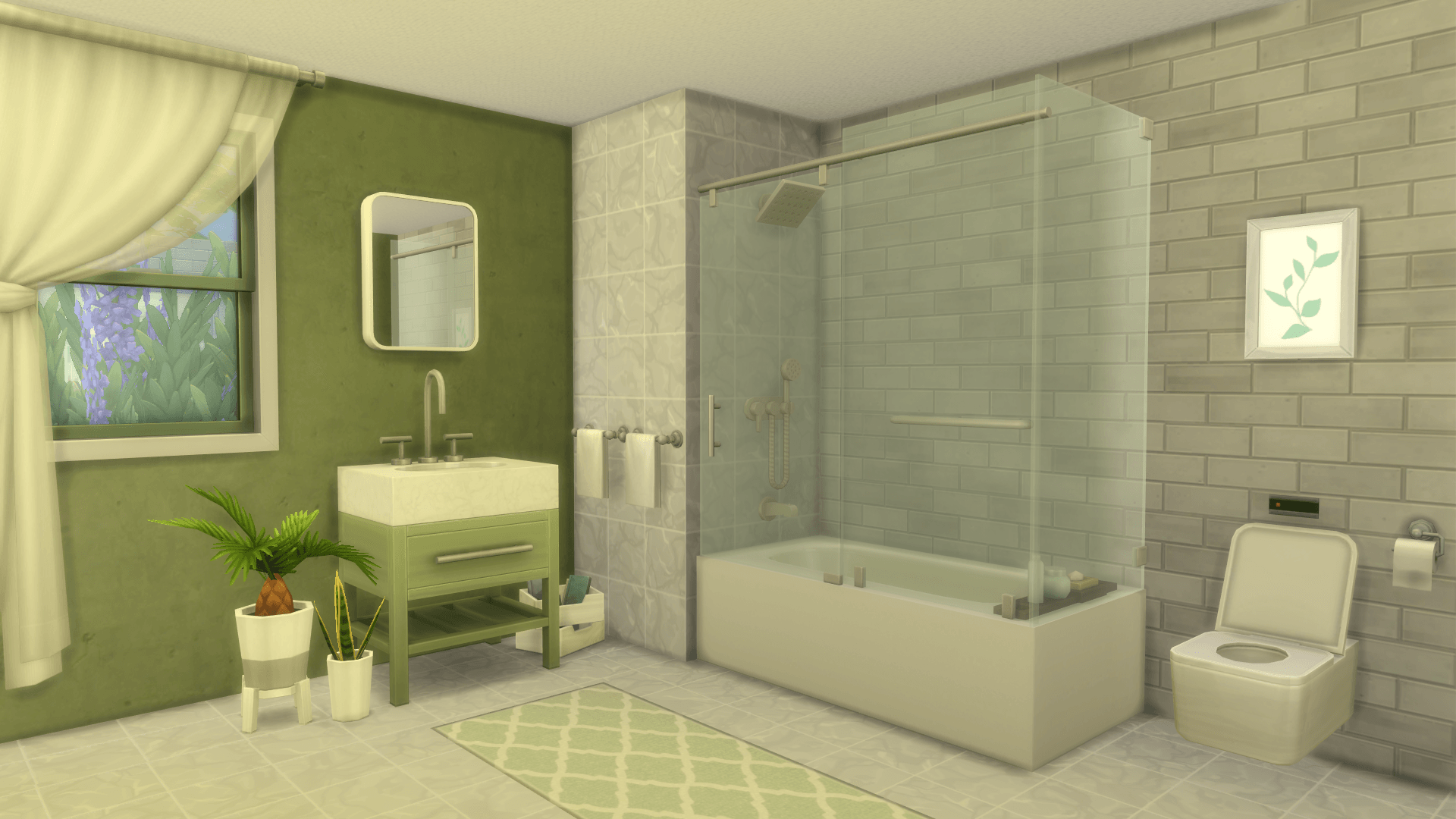 A bathroom which includes one of the new shower baths and various separated clutter