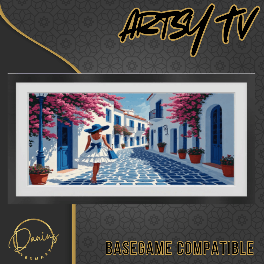 Danius Artsy TV - SetDATV2155 - Basegame compatilbe - The Sims 4 Build ...