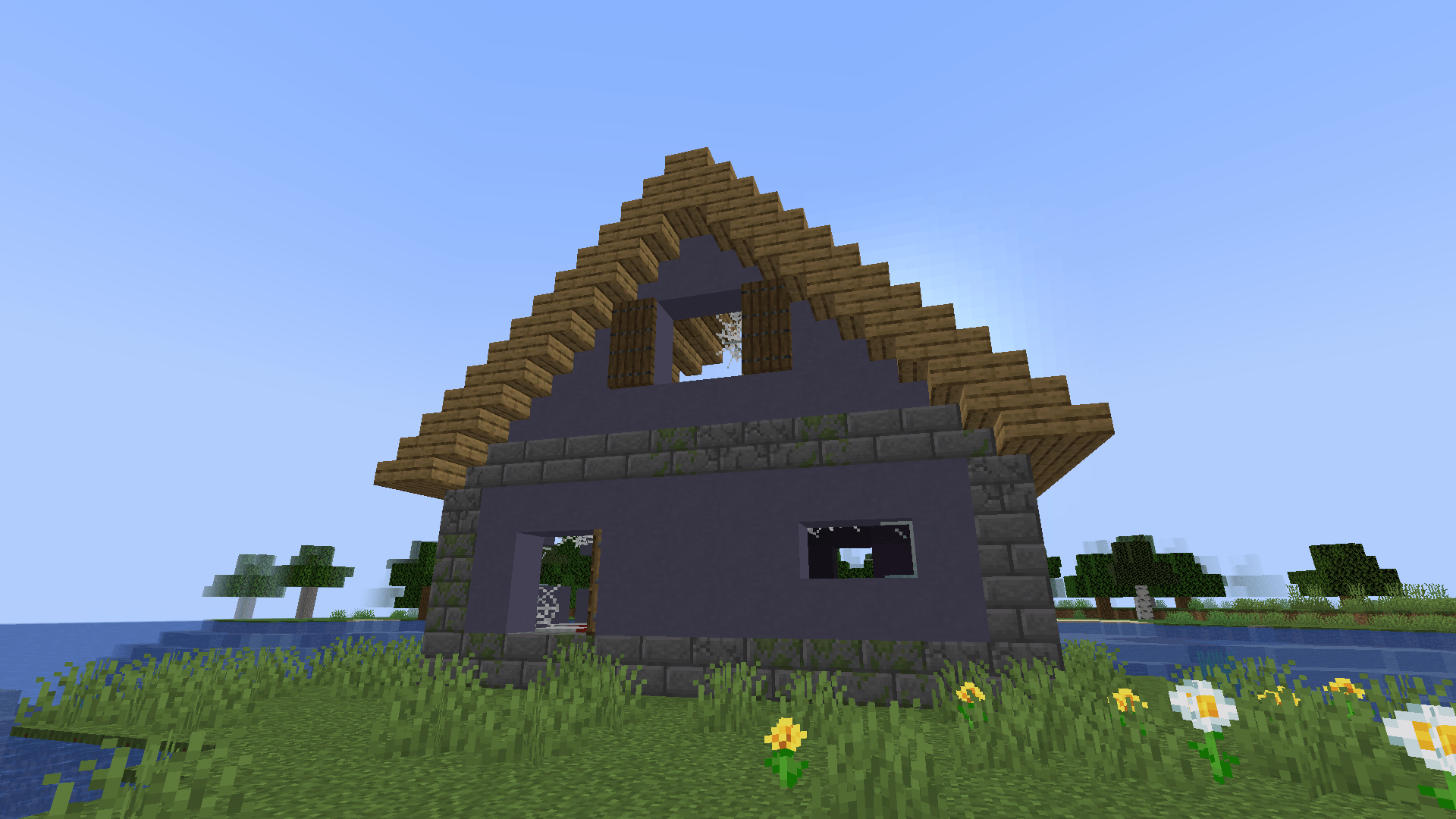 A Neglected Home on the edge of a plains and river. (Legacy Versions)