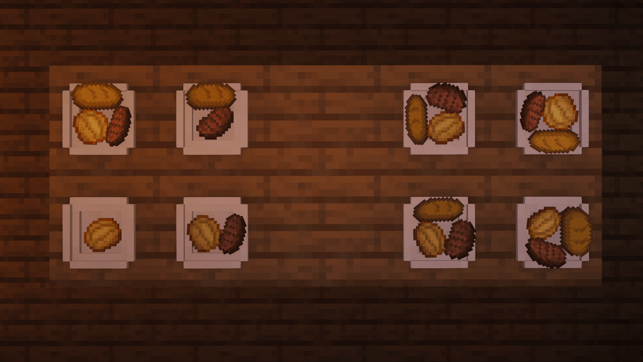 Thumbnail 4 Variants of food display and 4 placement directions