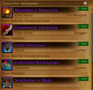 "add" buttons for all loot in the entire Guide.