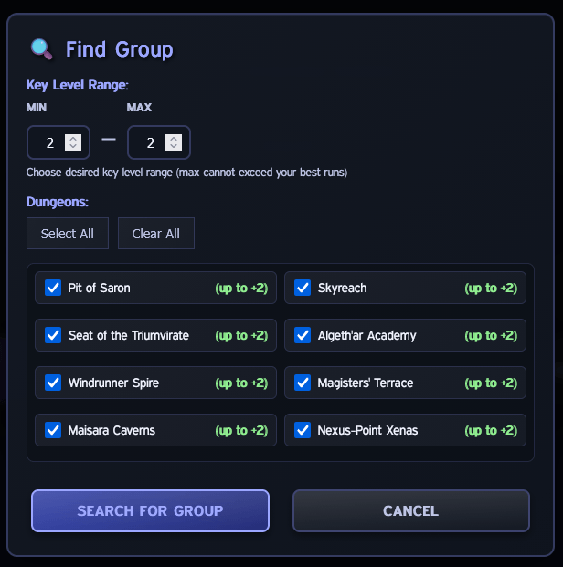 Find group window