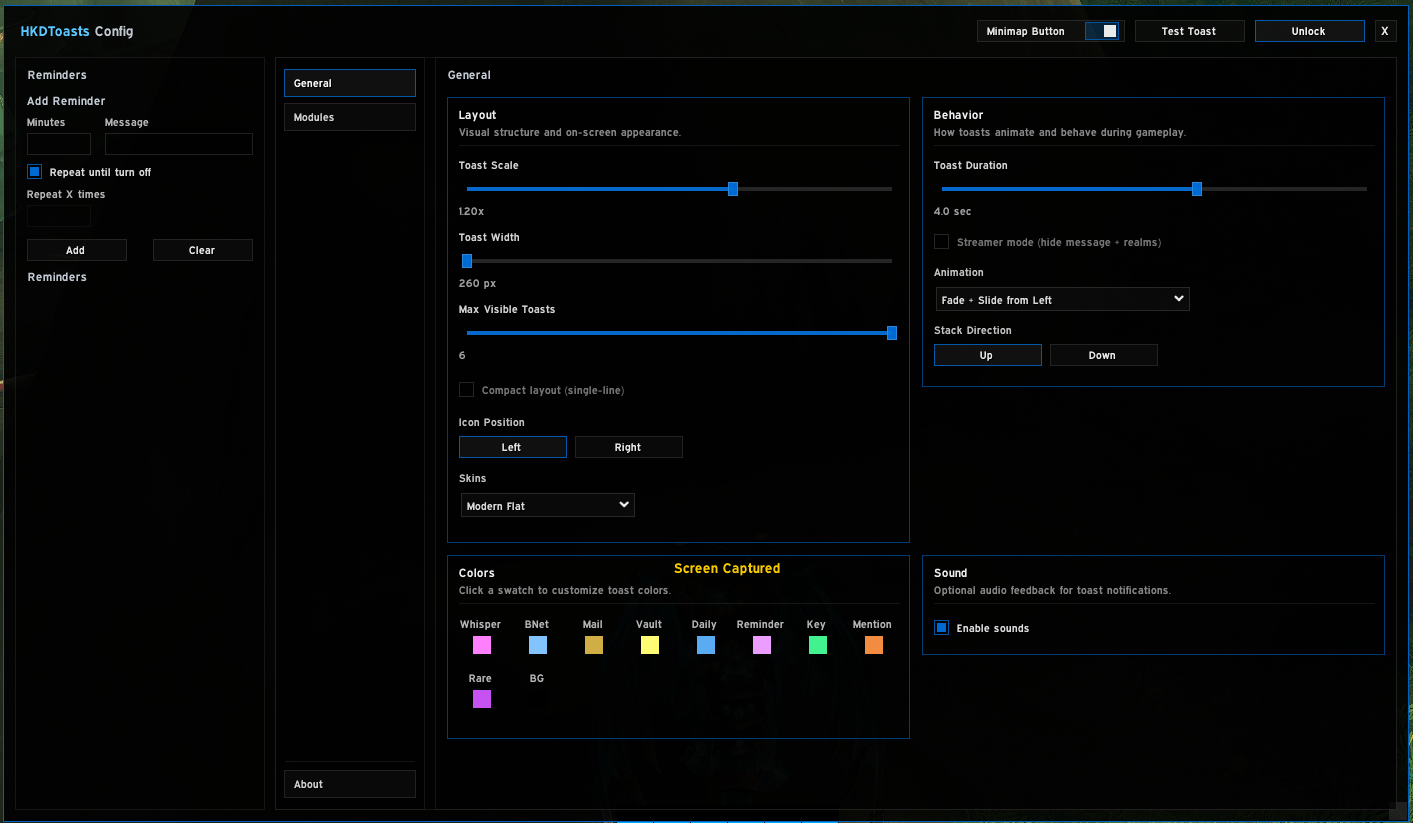 Config Page