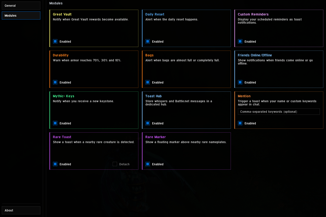 Modules Page