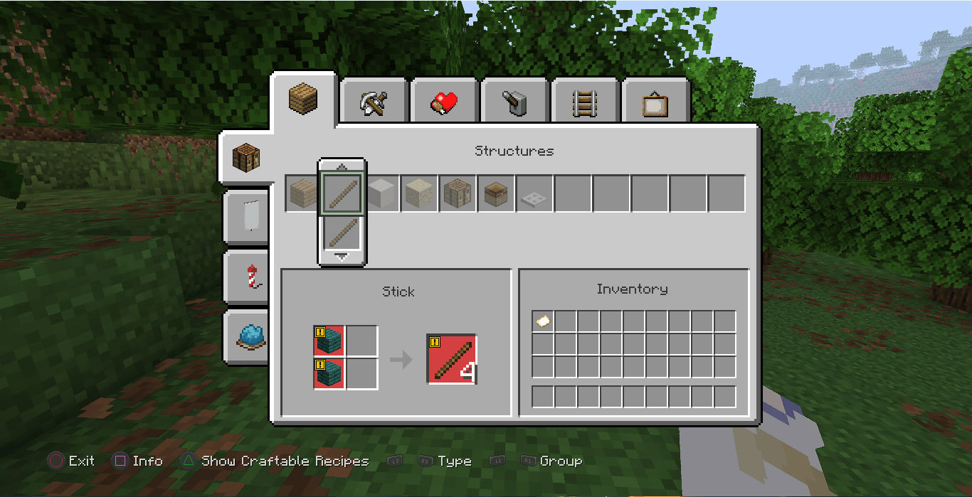Thumbnail The Xbox 360 menu uses color-coded recipes: colored if ready, gray if missing. No memorization needed. Fast, simple controls let you craft instantly, so you spend less time in menus and more time building and exploring your world.