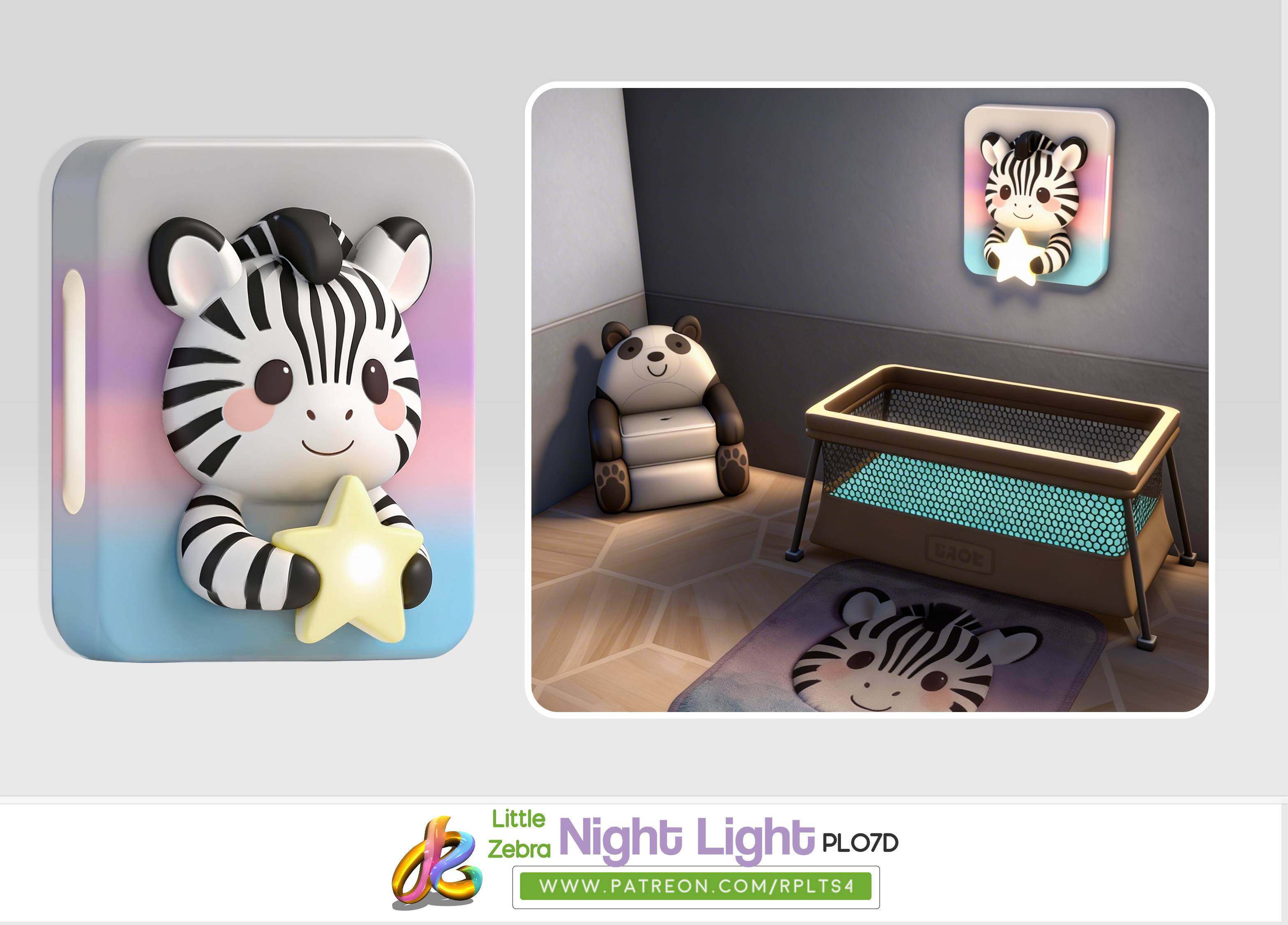 PL07D - Little Zebra Night Light - Wall LIGHT.jpg