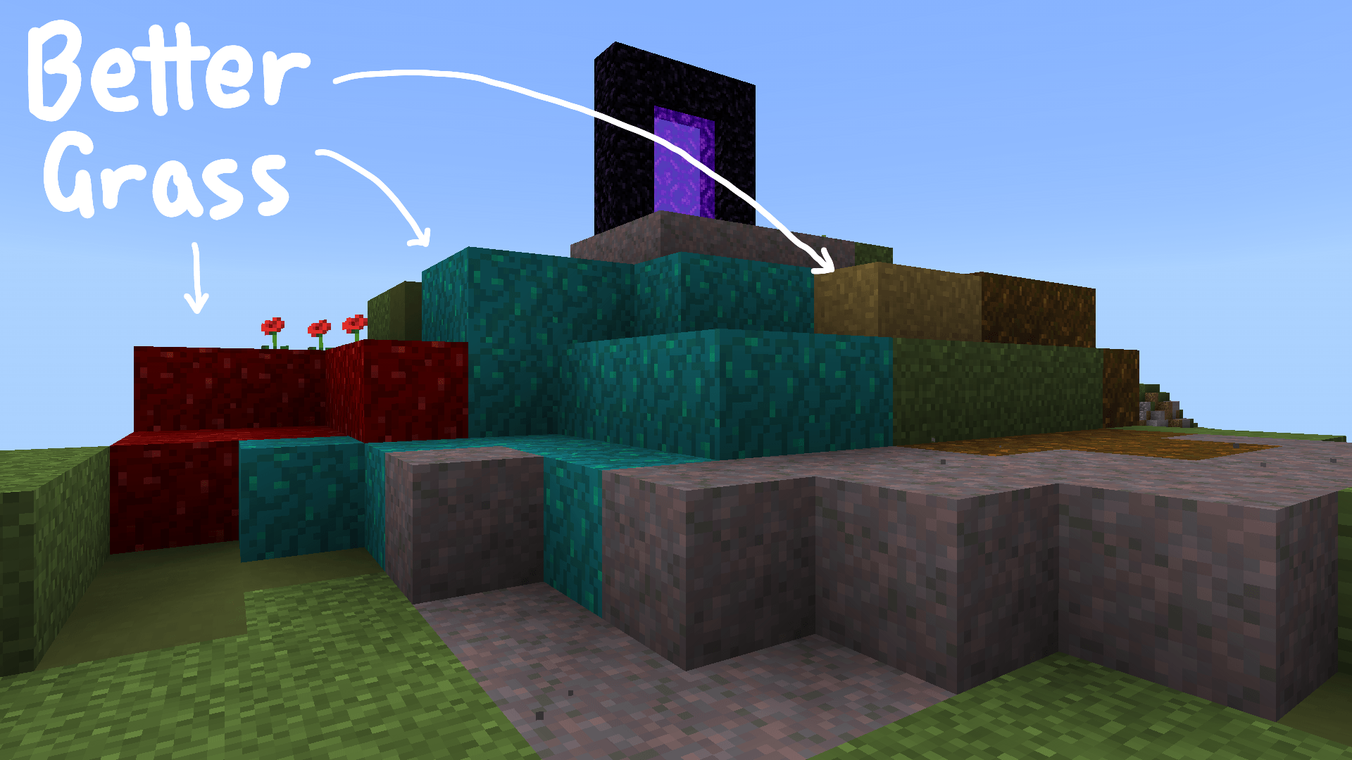 fully covered grass/natural blocks