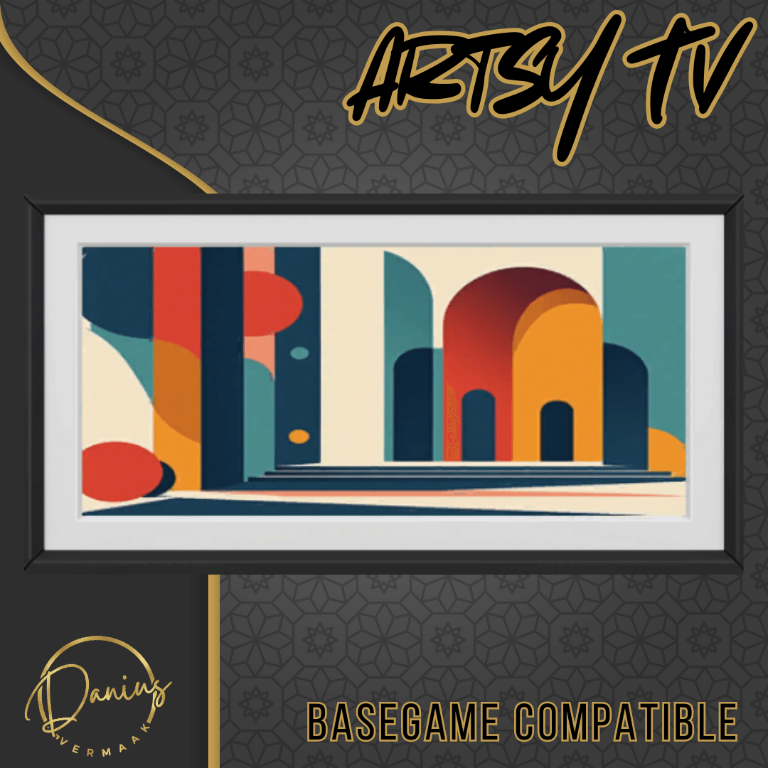 Danius Artsy TV - SetDATV2162 - Basegame compatilbe - The Sims 4 Build ...
