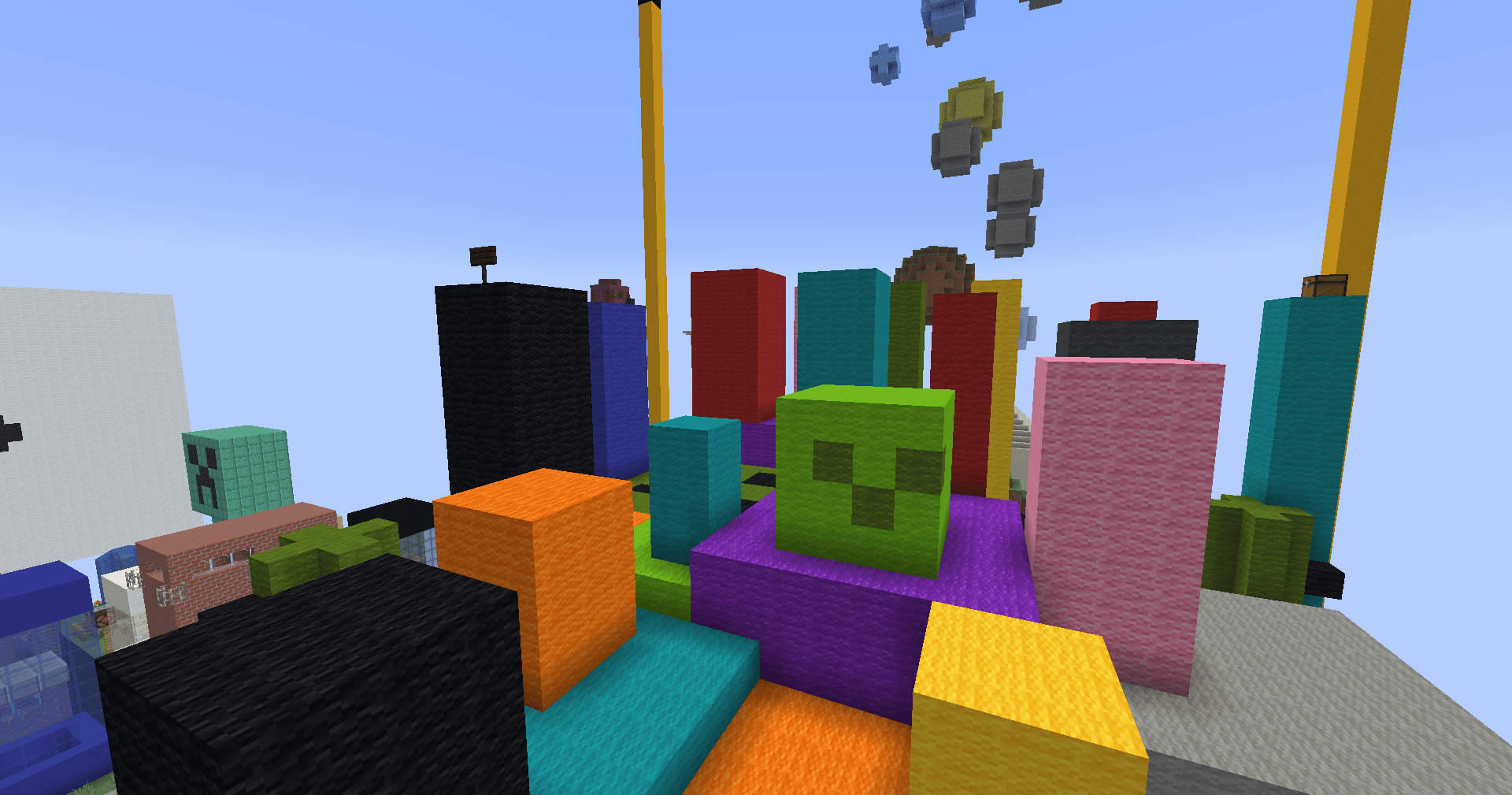 Side view of the Claw Machine level from Wacky Worlds Parkour DX 3.0!