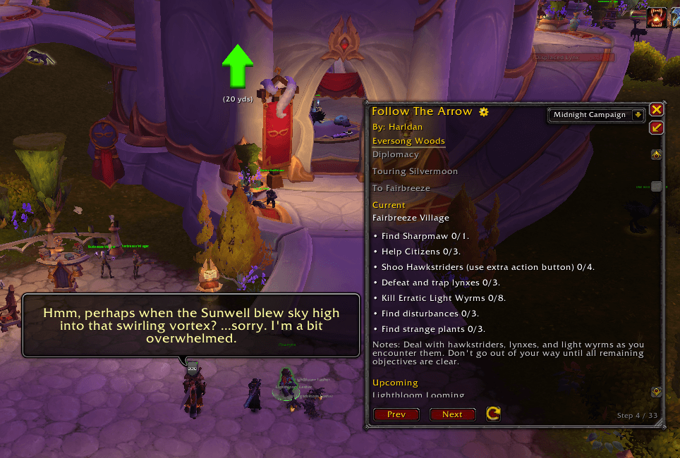 Thumbnail Everything in the main window tracker will automatically update as you complete different objectives. In this example, you can see that the "Pick up x quest" steps dynamically shifted to the quest objectives, all within the same display area.