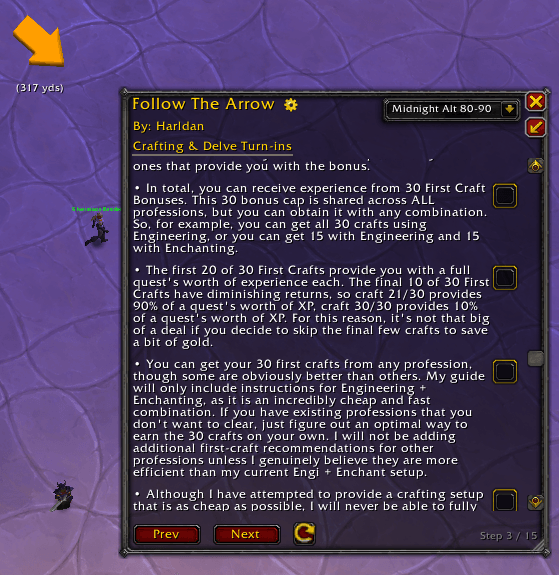 Thumbnail First Craft Bonuses are an important part of Midnight's leveling, but they can be a bit hard for new players to understand. The alt guide includes a comprehensive walkthrough, including this step with a lot of general key information.