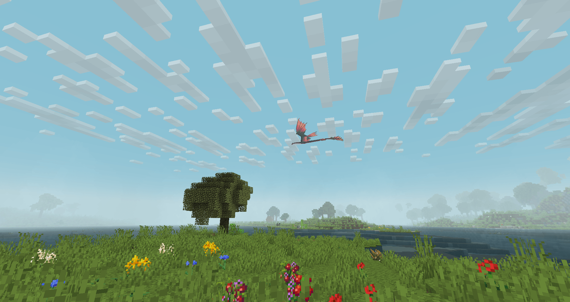 Thumbnail Plants and dense foliage cover the world while both cobblemon and monsters roam