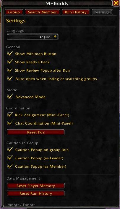 Thumbnail Adjust language, ready check behavior, review popups, caution alerts, and mini panel features to fit your playstyle.