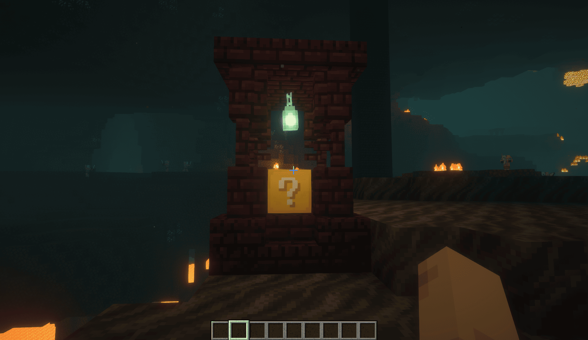 Thumbnail Lucky Block are very common in the Nether, but not super lucky.