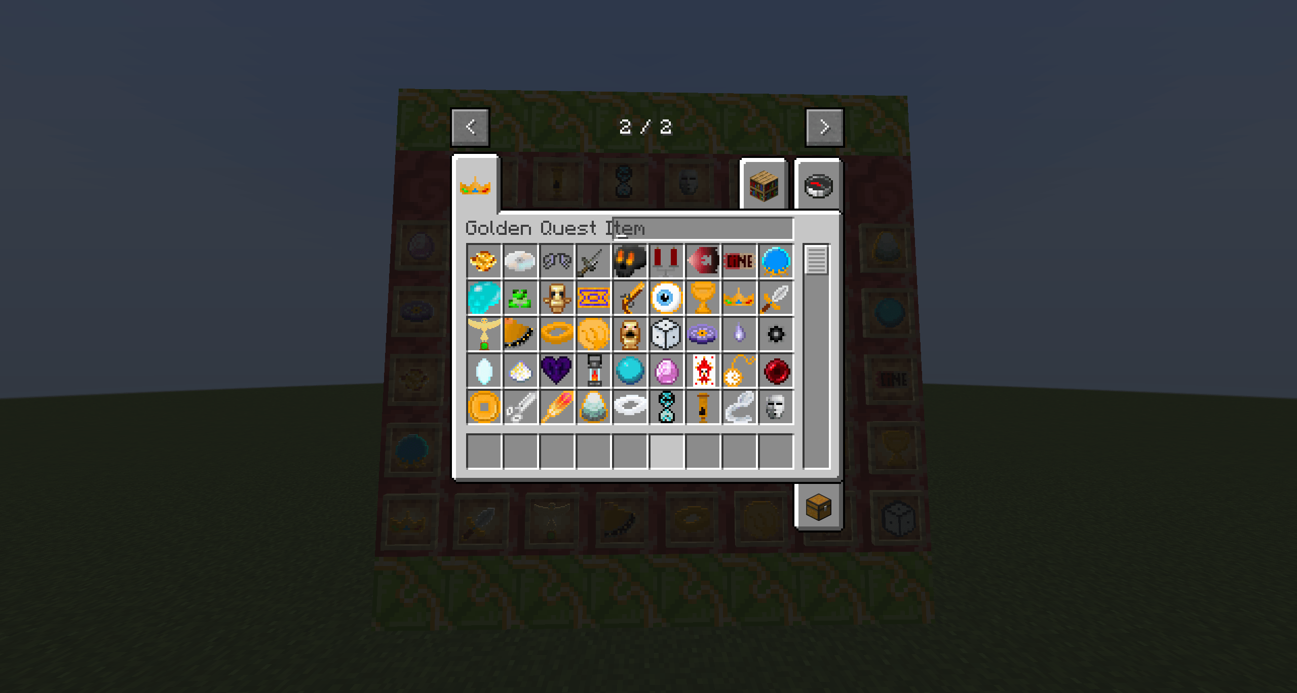 Items in item Inventory tab