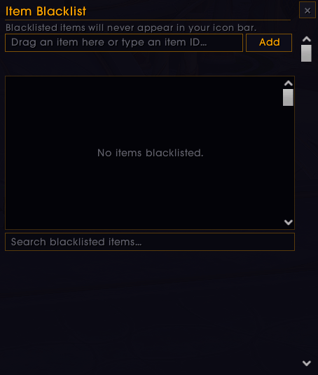 Blacklist any openable items you do not want to see