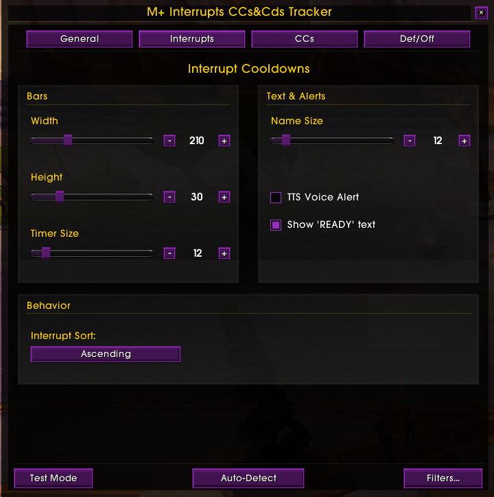 Interrupts settings whit voice order