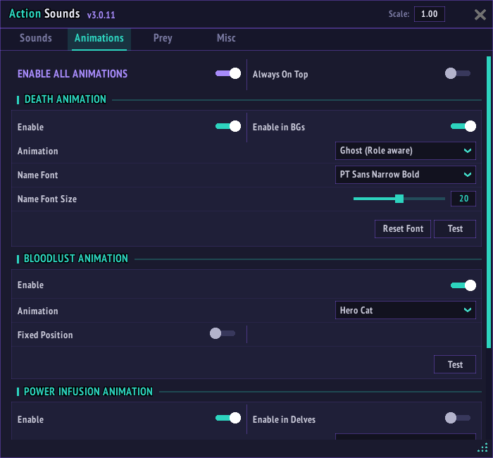 Config UI - Animations
