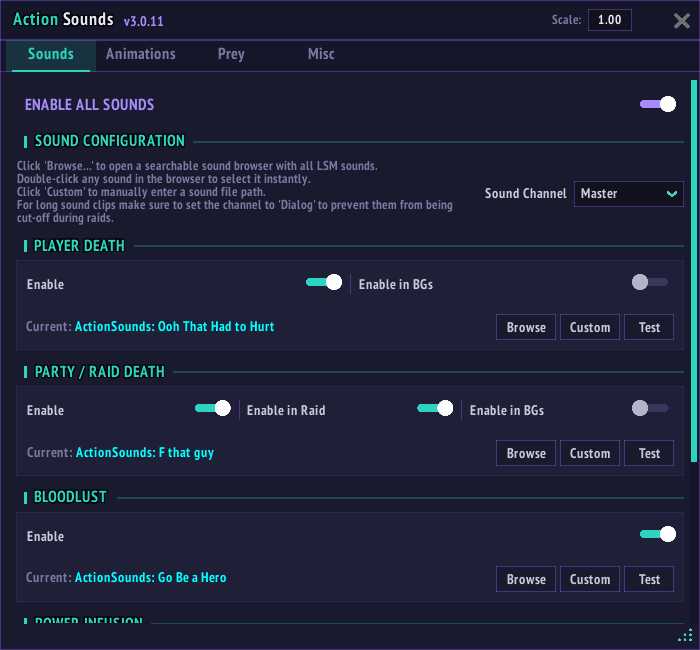 Config UI - Sounds