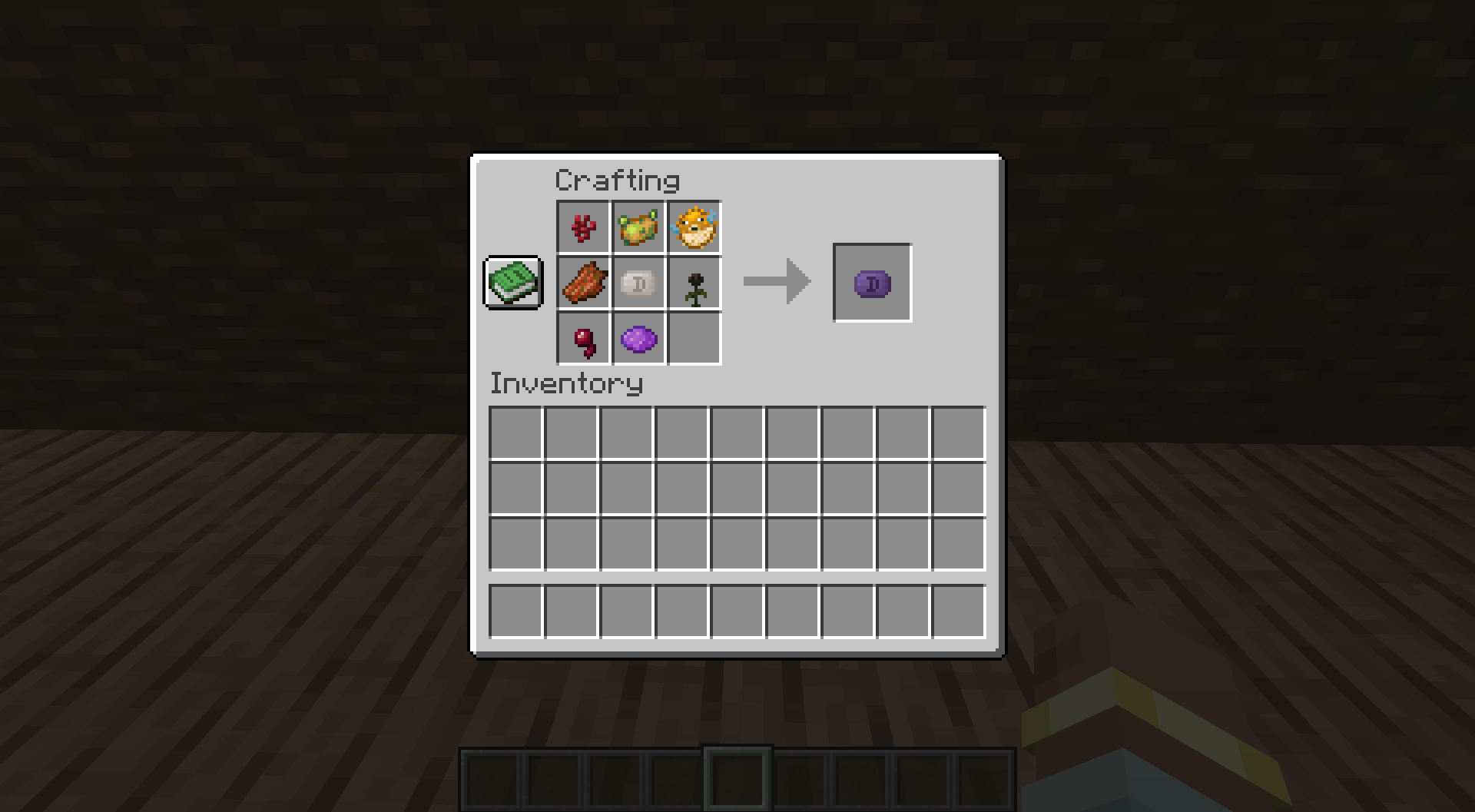 Craft Plan D and take it, it might be hard to swallow at first, but once you do, you'll feel the effects in about 4 seconds! (crafting in any order).