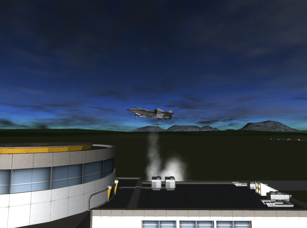 Test flight over the Administration facility