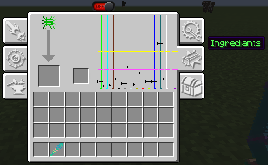 The tab interface of the factory, still under cunstruction
