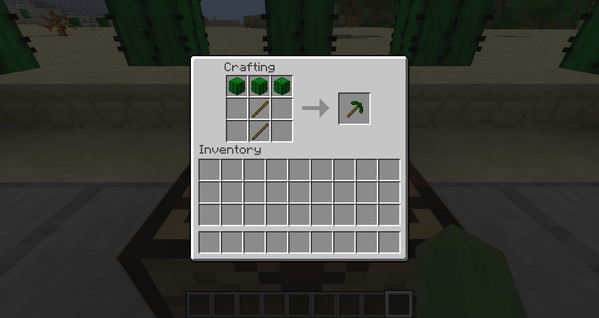 Cactus Pickaxe Recipe