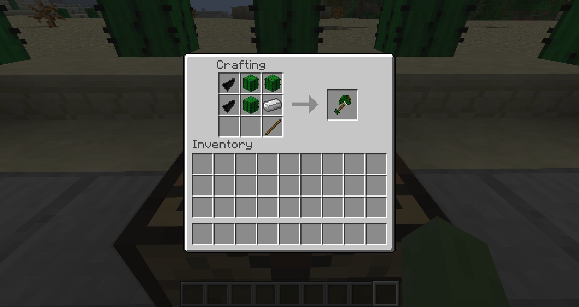 Reinforced Cactus Axe Recipe