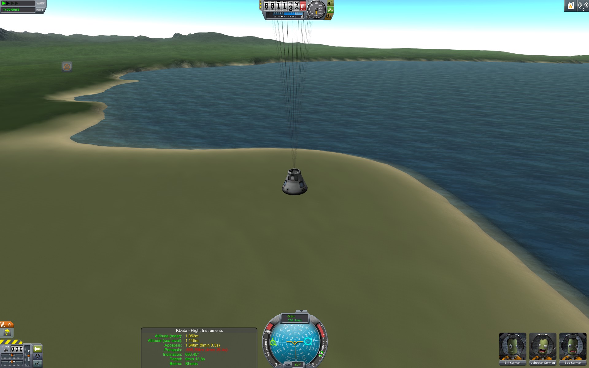 KData Landing at KSC